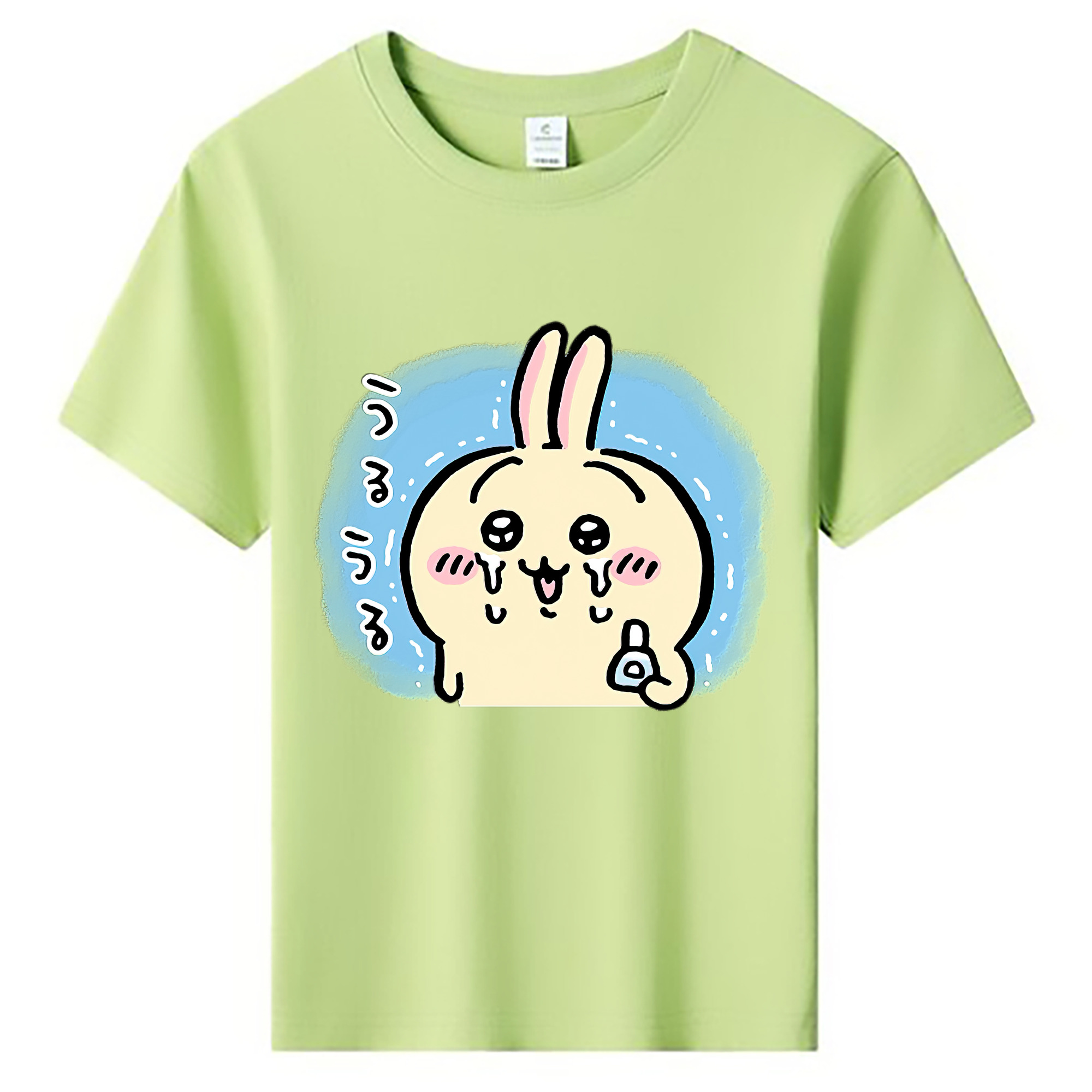 （画像用） ちいかわ うさぎ Chii-kawa usagi 綿100％キッズTシャツ（フロントプリント）